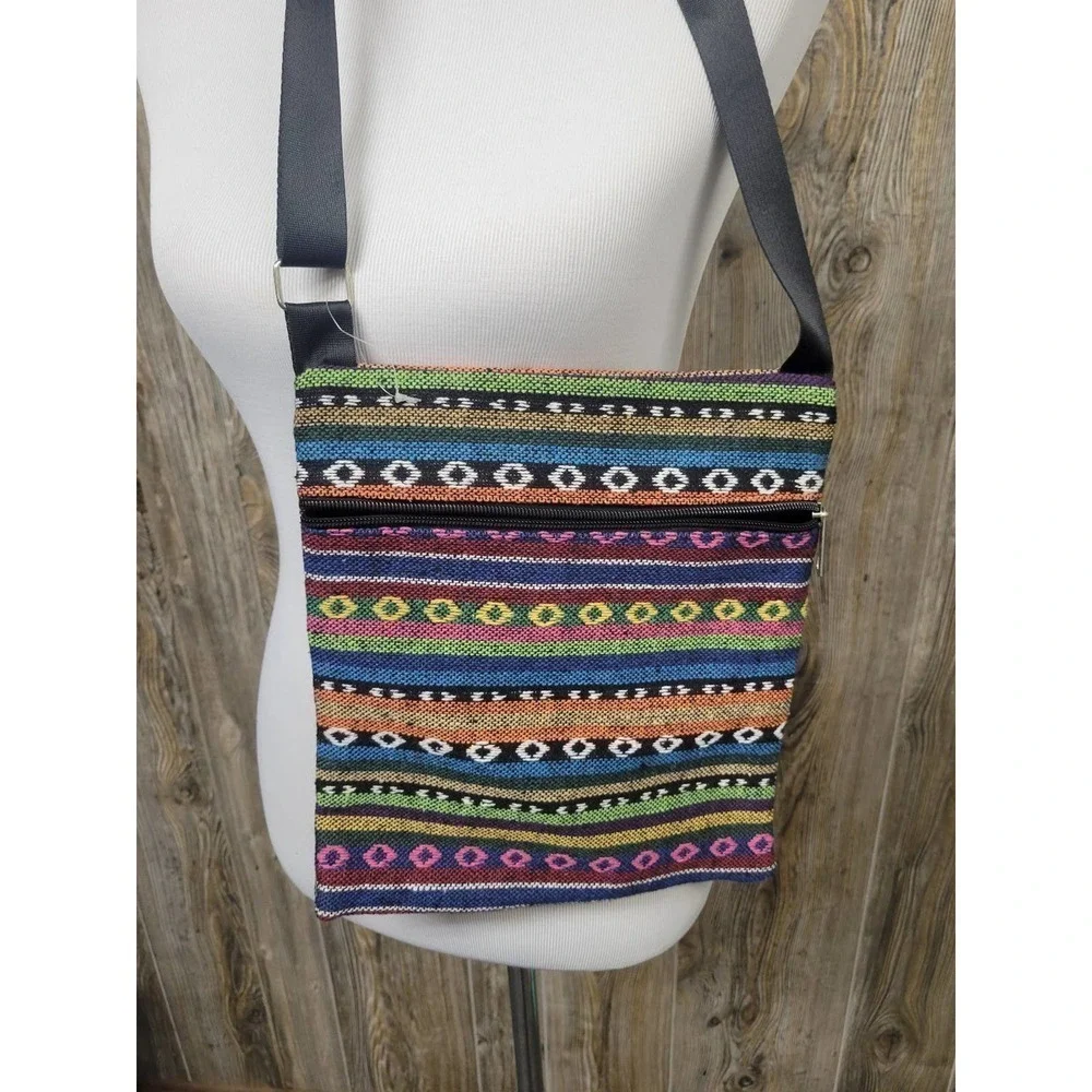 Crossbody purse, boho Aztec